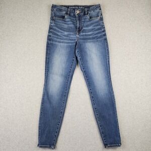 American Eagle Curvy Hi Rise Jegging Women's Blue Stretch Jeans Size 6